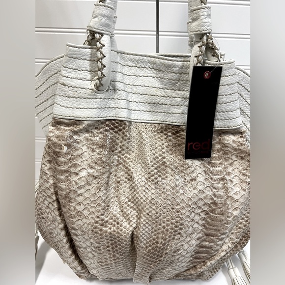 NWT‼️Red by Marc Ecko Drawstring Hobo Faux Snakeskin - Picture 3 of 9